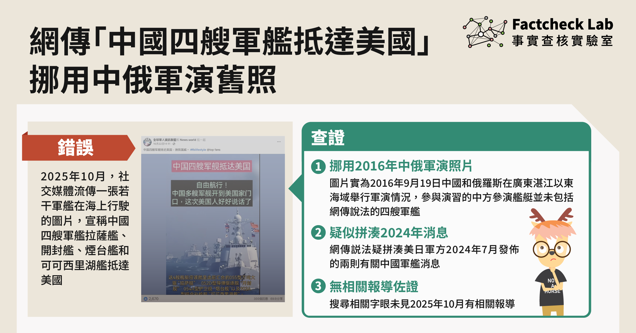 網傳「中國四艘軍艦抵達美國」挪用中俄軍演舊照