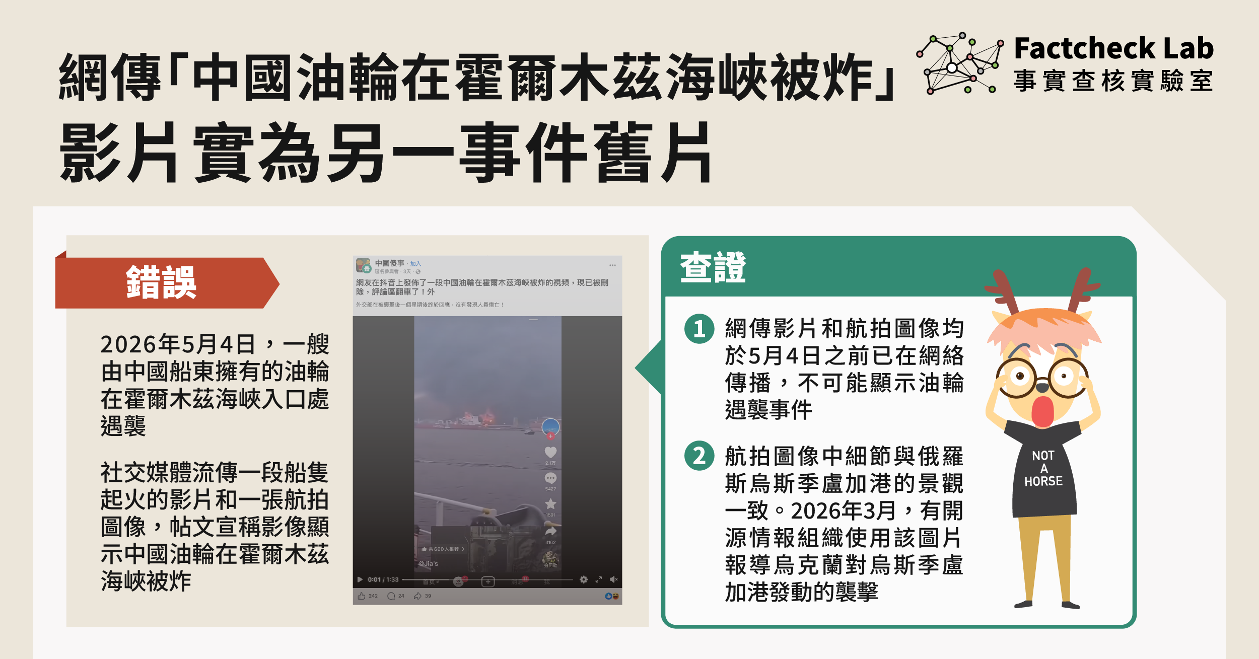 網傳「中國油輪在霍爾木茲海峽被炸」影片實為另一事件舊片